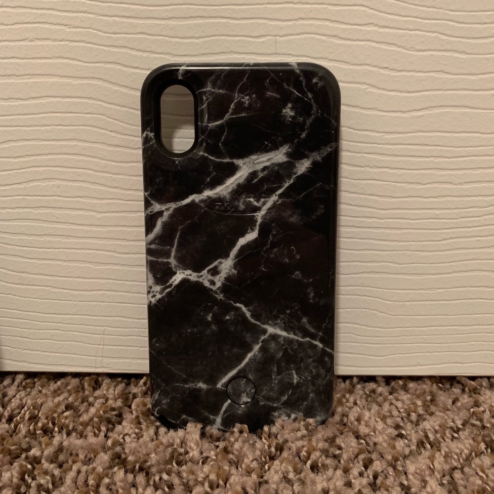 Lumee Black Marble iPhone X Case